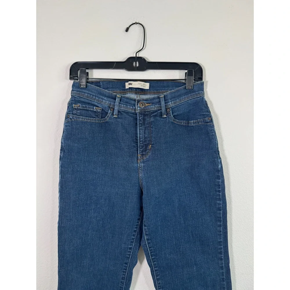 Levi's 512 Perfectly Slimming Bootcut Jeans Women 8M 29x32 Blue Denim Cotton‎